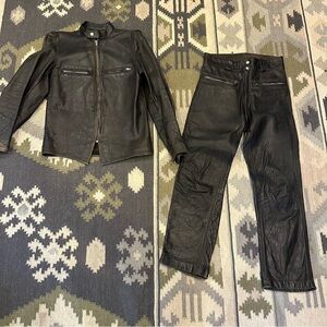 Vtg Northeaster Flying Togs Beck Women’s Jacket and Pants Genuine Horsehide READ